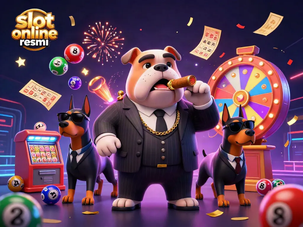 Spin to win with slot online resmi in this vibrant 3D casino illustration!