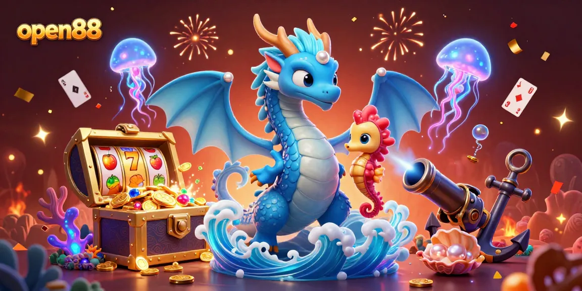 Engage with thrilling gaming at open88, featuring vibrant characters and casino elements.
